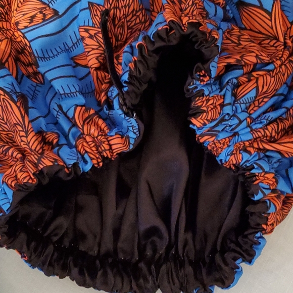 NWT XL African Pattern Print Adjustable Sleep Cap - Picture 5 of 9